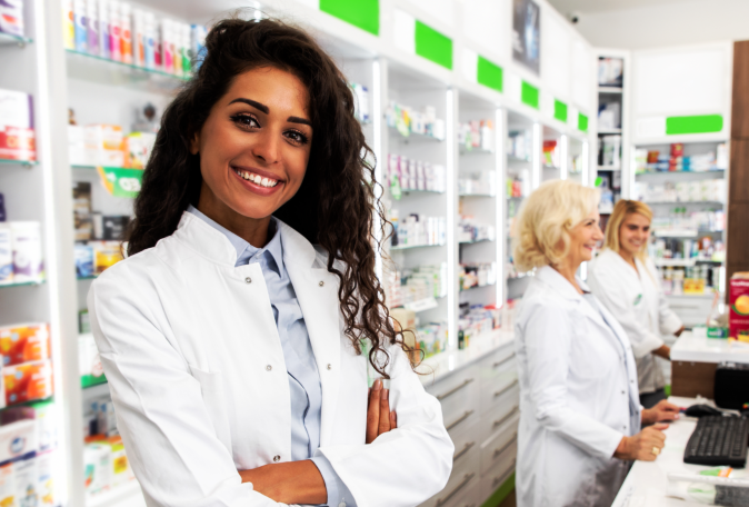 pharmacist smiling