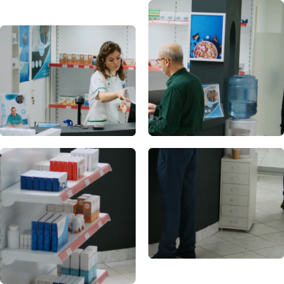 senior man talking to a pharmacist